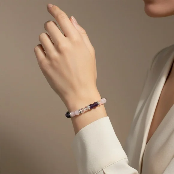Purple Harmony Gemstone Bracelet – Love, Calm & Gentle Energy - Picture 3 of 3